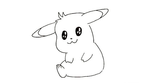 可爱的皮卡丘简笔画画法