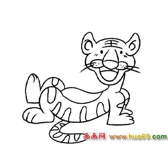 一只老虎│动物简笔画2