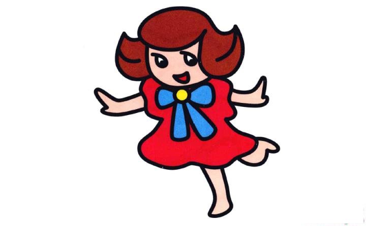 彩色简笔画花仙子的图片教程