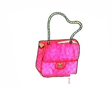 女生单肩包的画法步骤图带颜色简单漂亮