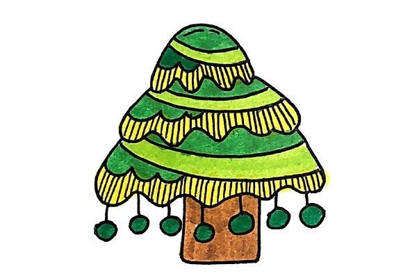 漂亮的小树简笔画图片