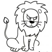 怎么画狮子凶恶的眼神表情简笔画