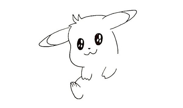 可爱的皮卡丘简笔画画法