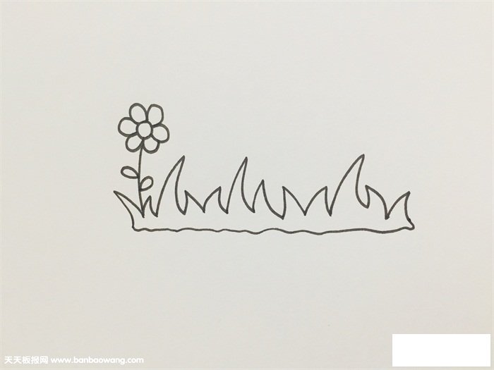 小花小草怎么画