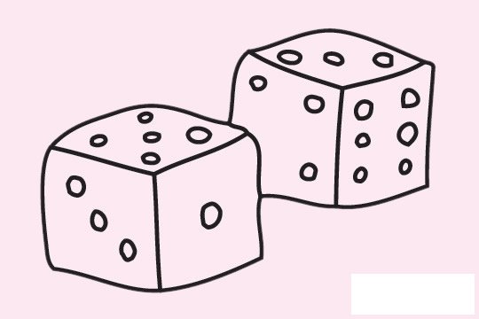 骰子简笔画图片