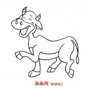 大叫的小牛（简笔画）