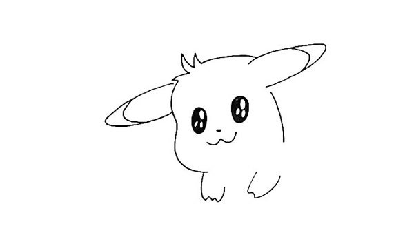 可爱的皮卡丘简笔画画法