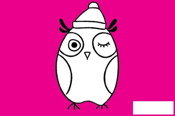 猫头鹰简笔画图片大全作品一