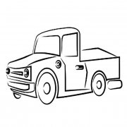 皮卡汽车交通工具简笔画步骤图片大全三