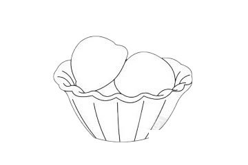 蛋挞简笔画图片