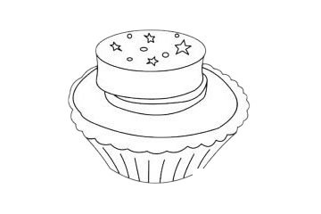 蛋挞简笔画图片