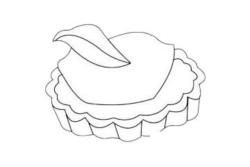蛋挞简笔画图片
