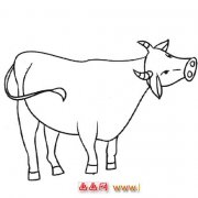 调皮的老黄牛（儿童简笔画）