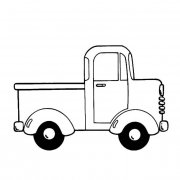 皮卡汽车交通工具简笔画步骤图片大全二