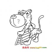 美丽的豹小姐│动物简笔画