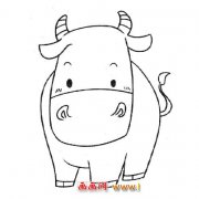 儿童简笔画：笨重的牛