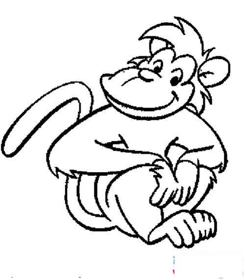 小学生猴子简笔画图片