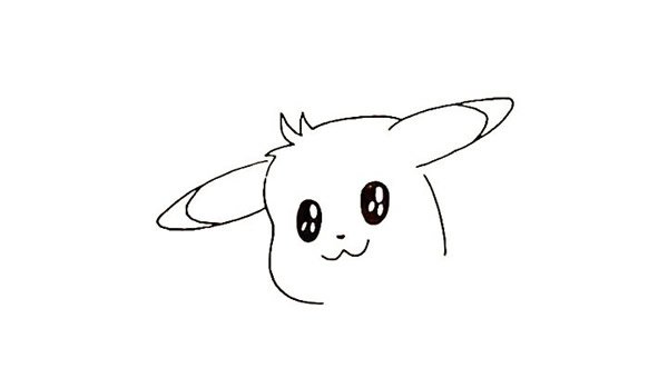 可爱的皮卡丘简笔画画法