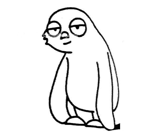 树懒简笔画步骤图解