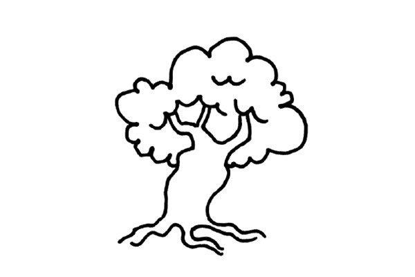 好看简单的大树简笔画图片大全