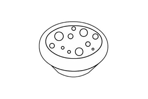 蛋挞简笔画完成图