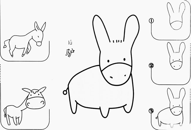 驴怎么画简笔画图片