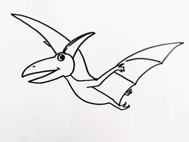 翼龙简笔画