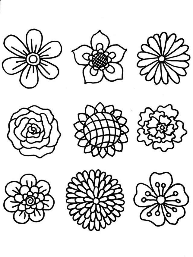 花朵简笔画图片素材