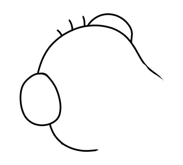 熊猫吃竹子简笔画