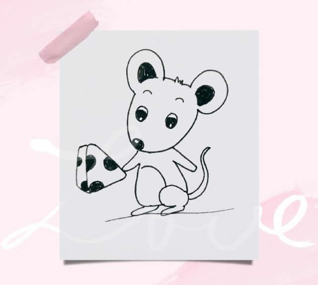 老鼠简笔画
