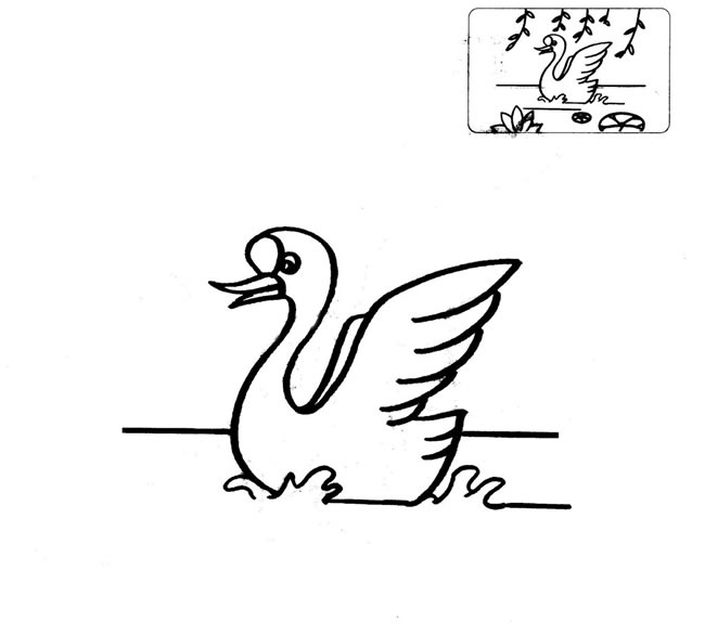 天鹅简笔画