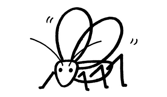 蚂蚱卡通简笔画