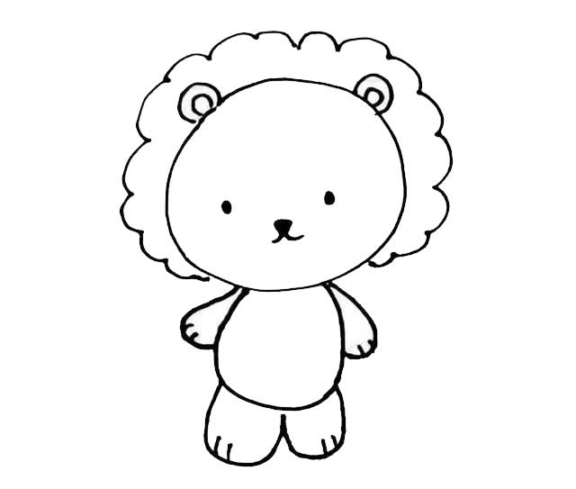 可爱又简单的小狮子简笔画