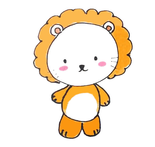 可爱又简单的小狮子简笔画