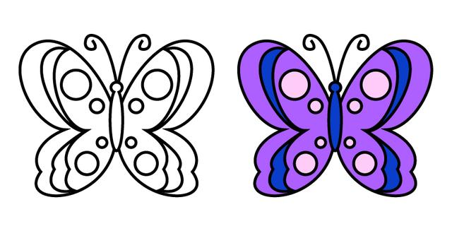 美丽的蝴蝶简笔画