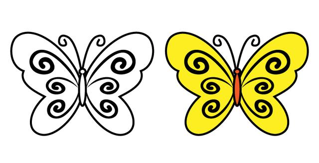 美丽的蝴蝶简笔画