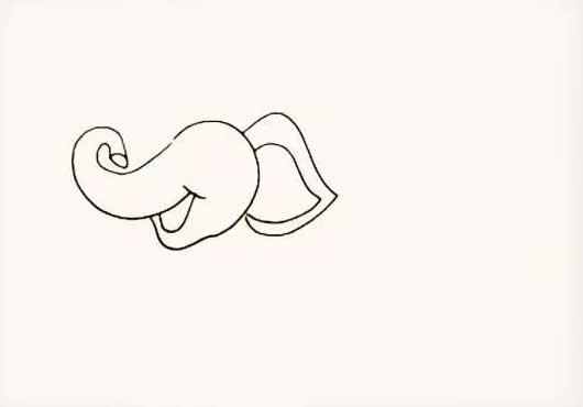 大象简笔画彩色画法步骤