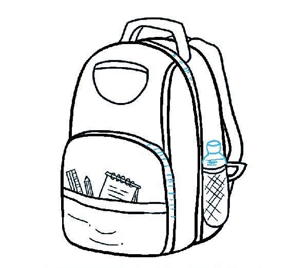 书包简笔画绘画步骤