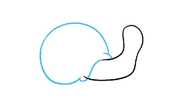 蜗牛简笔画绘画步骤图教程