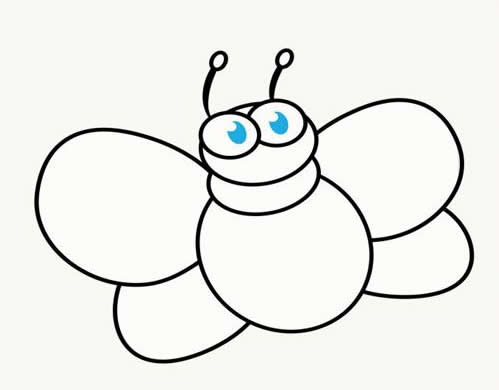 卡通蜜蜂简笔画步骤图片