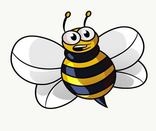 卡通蜜蜂简笔画步骤图片