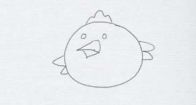 卡通小鸡简笔画
