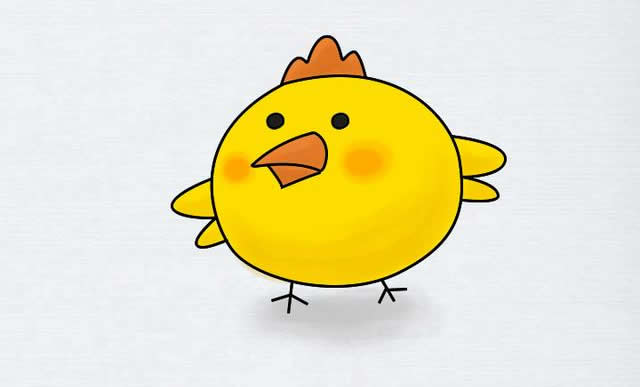 卡通小鸡简笔画