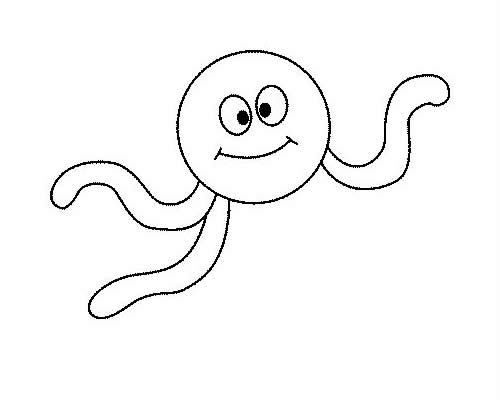 章鱼简笔画步骤图