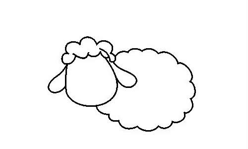 绵羊简笔画的画法步骤图片