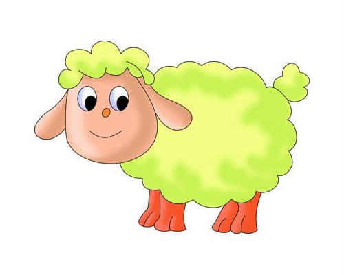 绵羊简笔画的画法步骤图片