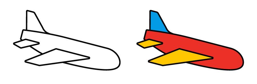 飞机简笔画图片