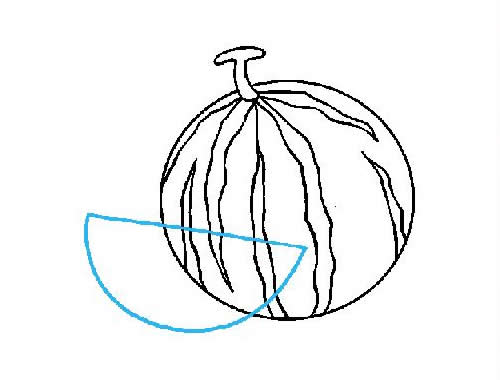 水果西瓜的简笔画步骤图片