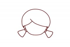 中秋节端着月饼的小女孩简笔画步骤教程