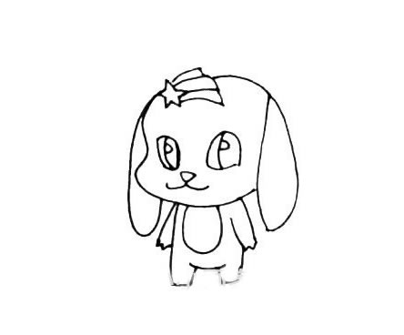 卡通狗狗简笔画画法步骤图片